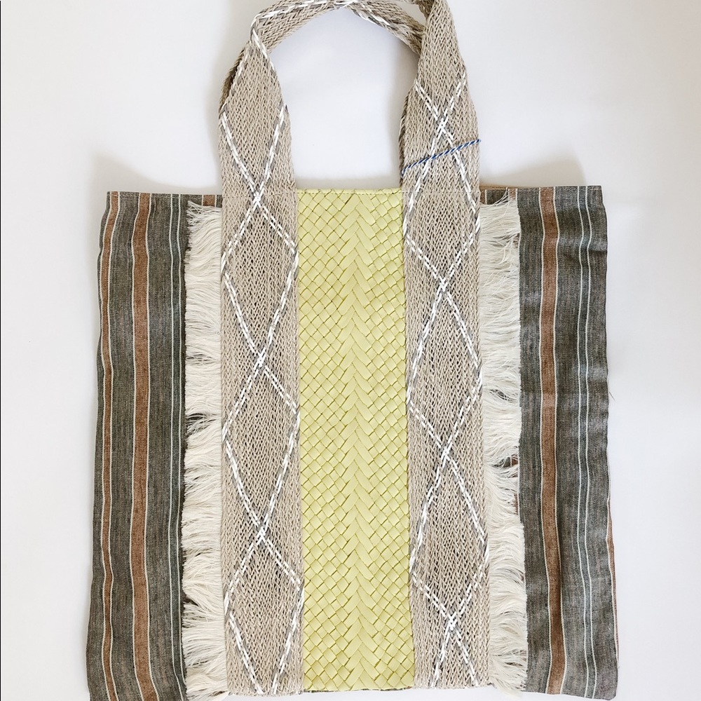 Claramonte Braided Leather Tote